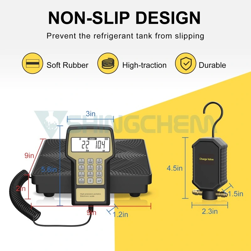 Digital HVAC Refrigerant Charging Scale Wired Remote 220lbs/100kgs