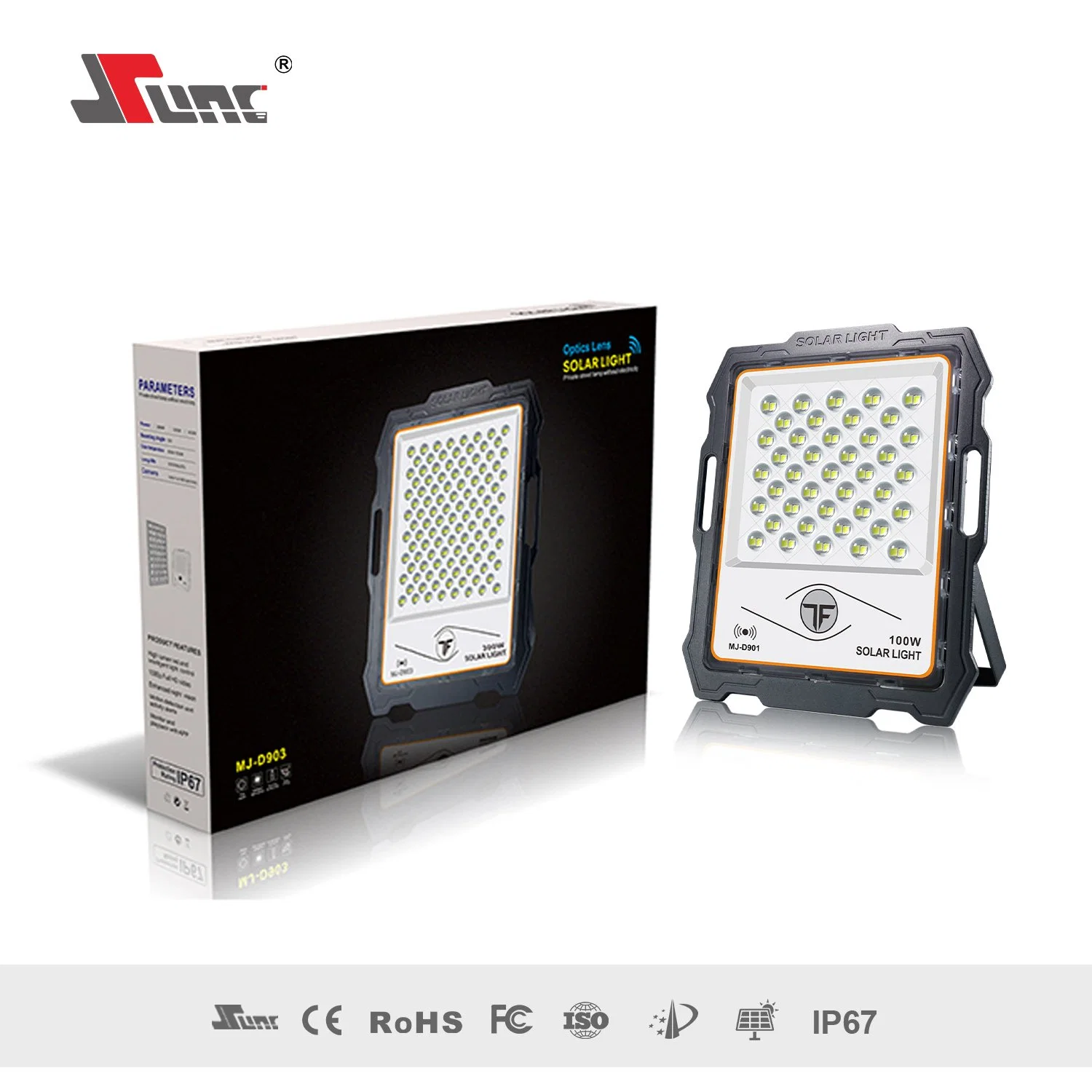 100W Reflector Solar de Bajo precio de la luz de seguridad con sensor de movimiento