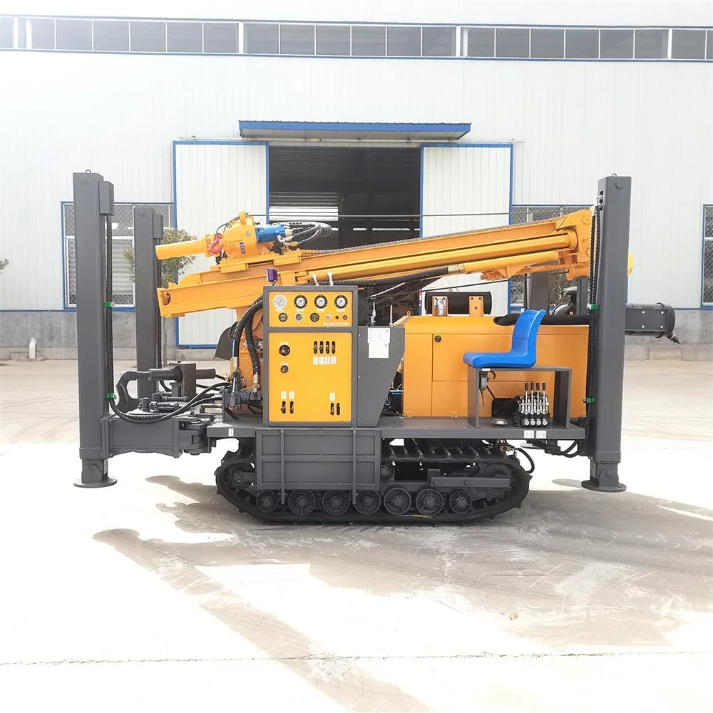 Small Portable Mini Water Borehole Crawler DTH Deep Geothermal Well Drill Boring Truck Ground Digging Rock Mining Construction Hydraulic Rotary Drilling Machine