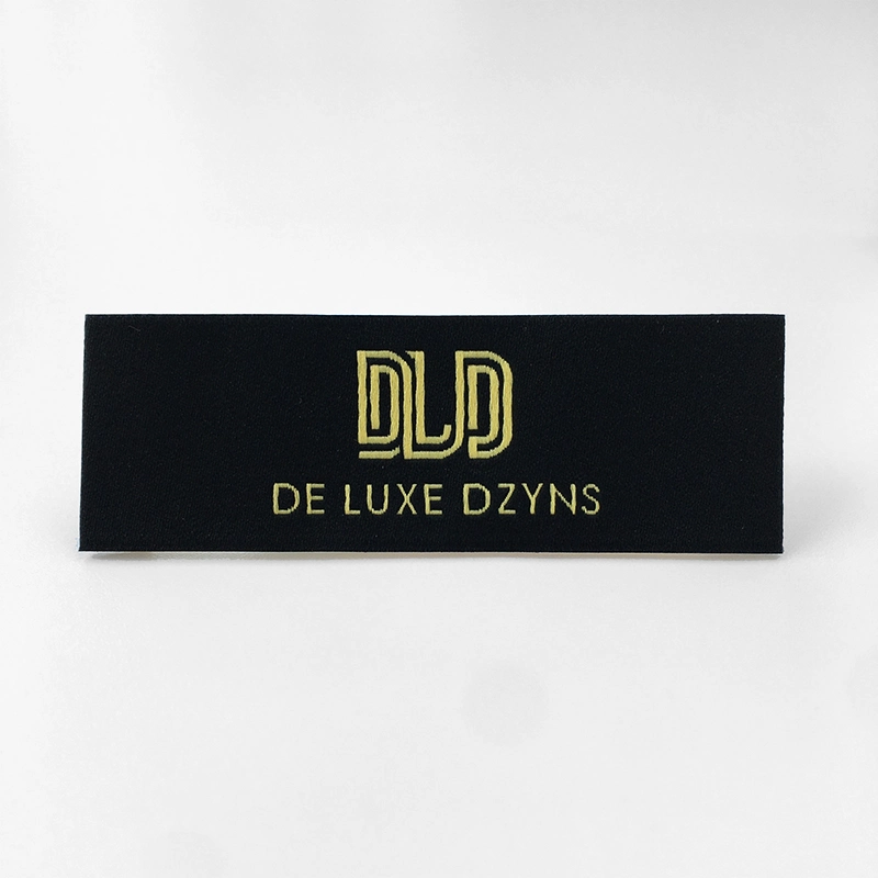 Custom Private Logo Apparels Garment Damask Woven Tag Label for Clothing Manufacturer