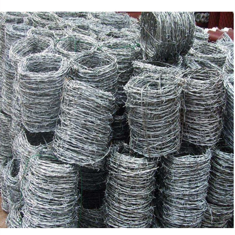 Hot-Dipped Galvanized or PVC Coated Barbed Wire Price Per Roll Cheap Barbed Wire