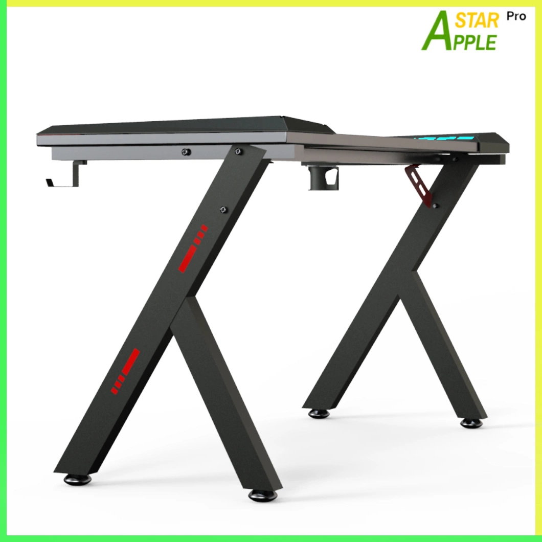 as-A2031r-1006 Wholesale Market Modern Wooden Computer LED Laptop Desk Wood Table Meeting Luxury Executive Game Home Beauty Bedroom Gaming Furniture