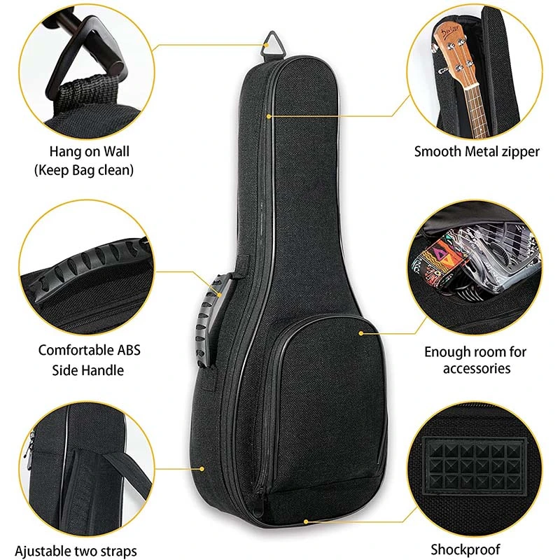 Waterproof Adjustable Shoulder Instrument Protect Padded Ukelele Storage Bag Unisex