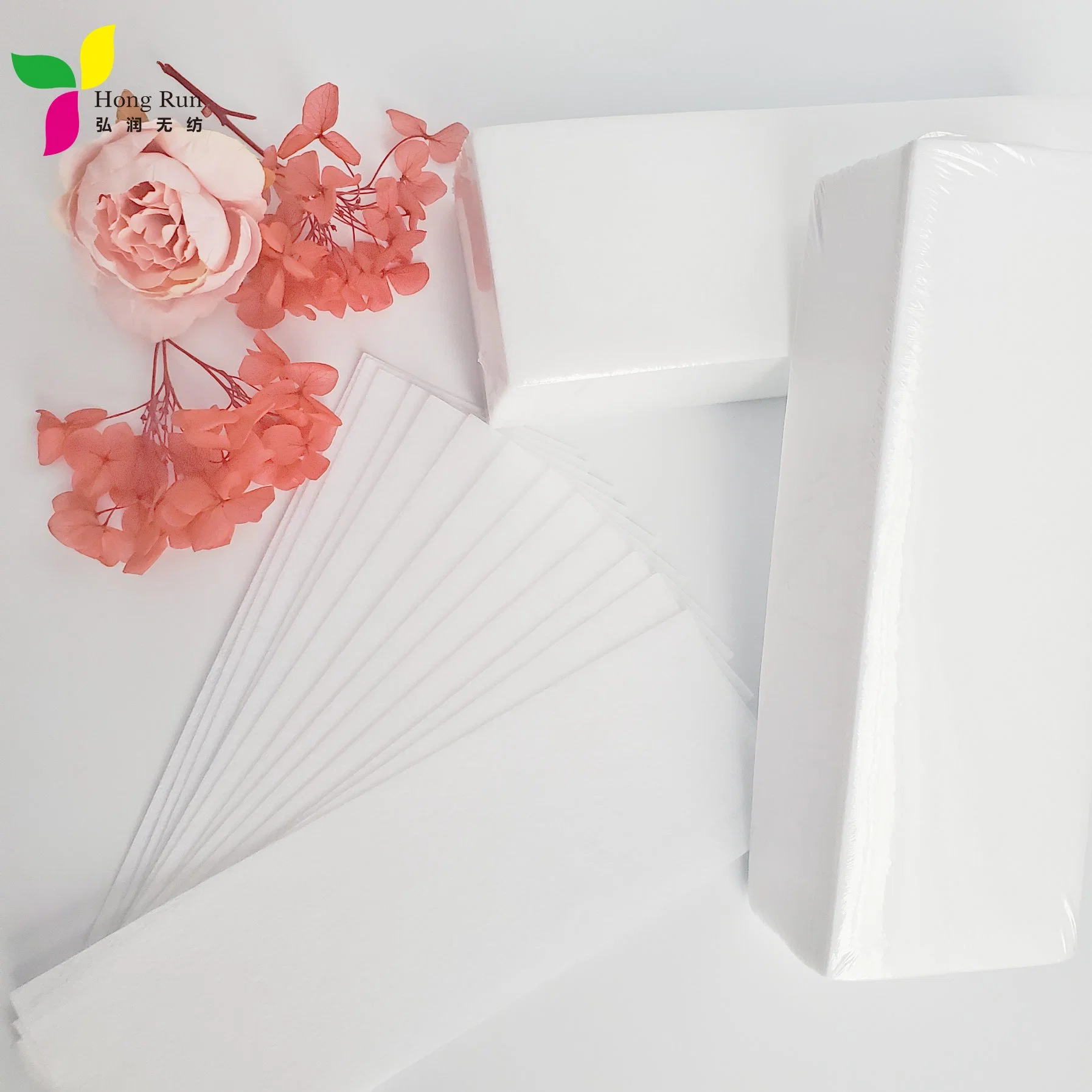 100 PCS 7*20cm 90gsm Wholesale papel Depilatorio no tejido Cera desechable Papel para eliminar el vello de tiras