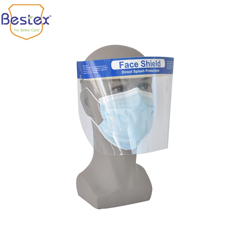 Factory Direct Sales High Quality Adjustable Eye Protective Full Face Disposable Plastic Anti-Fog Faceshield