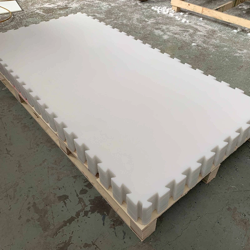 4' X 4' 1m x 1m 15mm patinoire synthétique blanc PE Conseil pour la vente UHMW