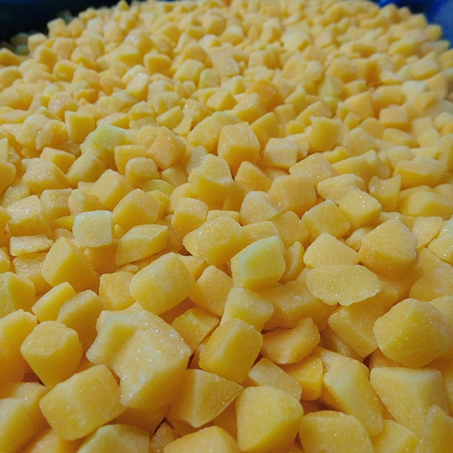 IQF frutas congeladas Yellow Peach Dice 10 * 10 mm