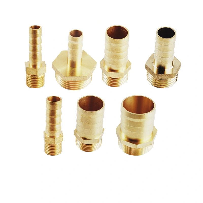 Brass Pagoda Nipple Connector Pipe Fitting for Fuel Gas Pneumatic Adapter