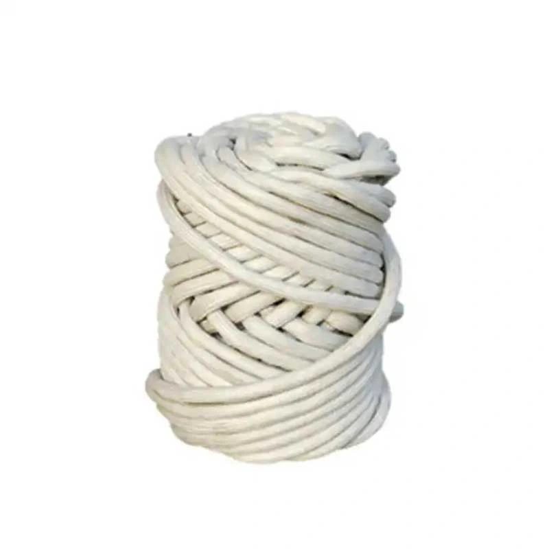 Heat Insulation Mineral Wool Fibre Thermal Resistant Ceramic Fiber Sealing Fireproof Woven Textile Round Square Rope with Ss Steel / Fibre Glass Wire