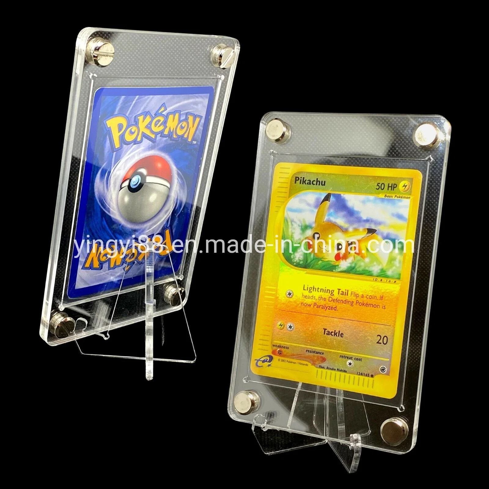 علبة وحامل عرض بطاقة Pokemon Acrylic TCG