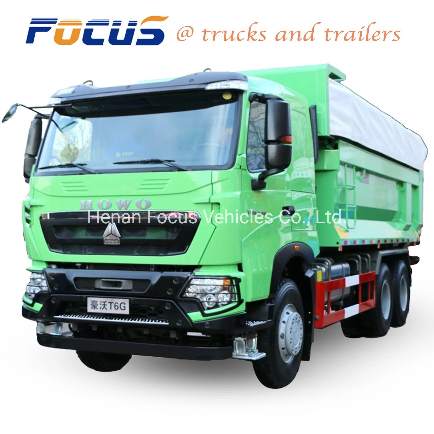 HOWO A7 30tons Rigid Steel Dumping Dump Tipper Truck Hydraulic Cylinder Lift for Construction Transport