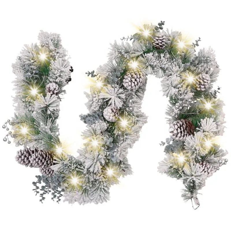 Hot Sale 6 Feets Door Christmas Wreath Decor with LED Light