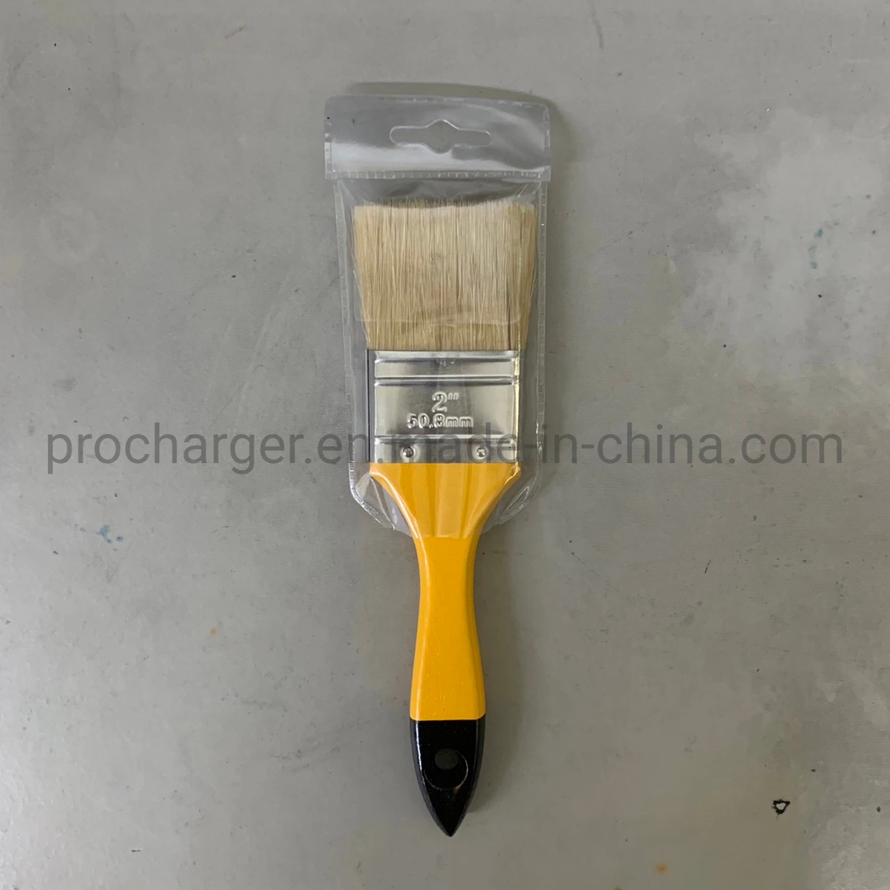 1/2" Flat Paint Brush with Yellow Wooden Handle