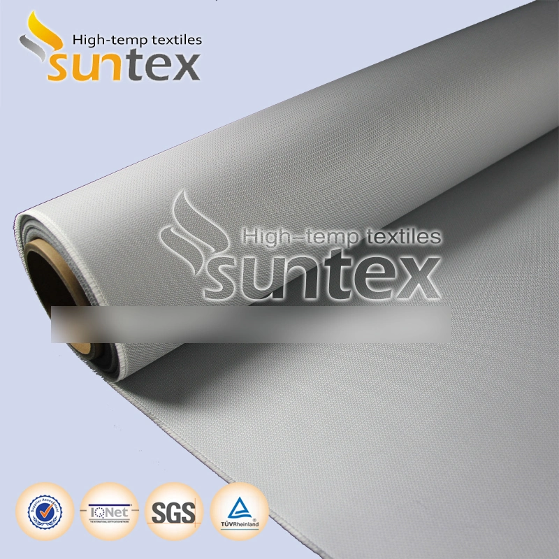 Good Abrasion Fire Resistance PU Fiberglass Fabric for Flexible Connector