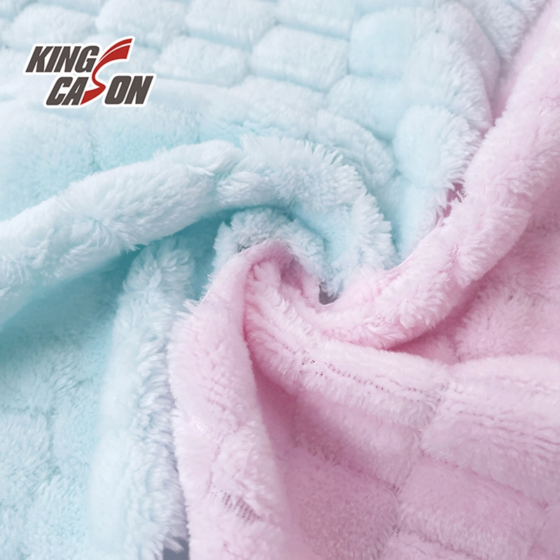 Kingcason Jacquard Flannel No Pilling Fabric Textile for Clothes