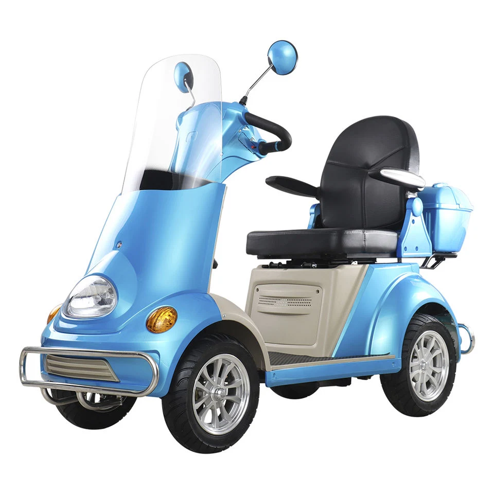 Rain Proof and Sun Protection Beetle Electric Scooter with Ceiling Elderly Fat Persons Daily Commute Electric Four Wheel Scooter