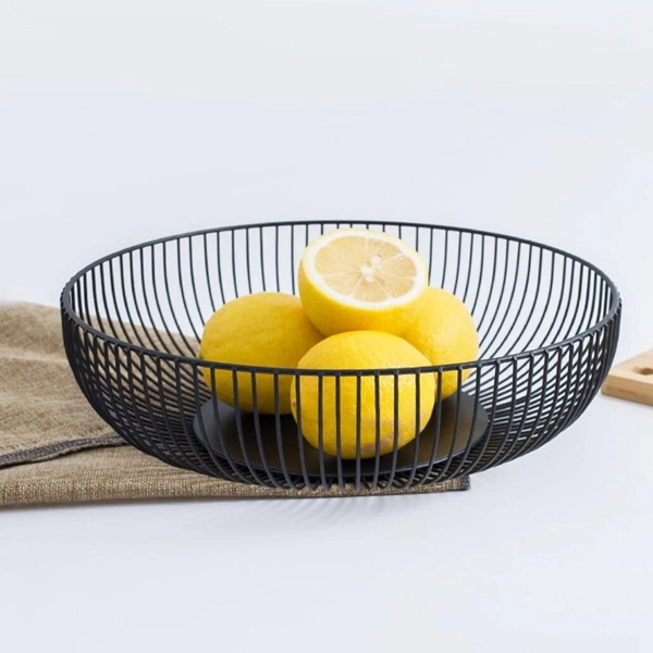 Metal Wire Fruit Bowl Storage Basket for Kitchen Organization