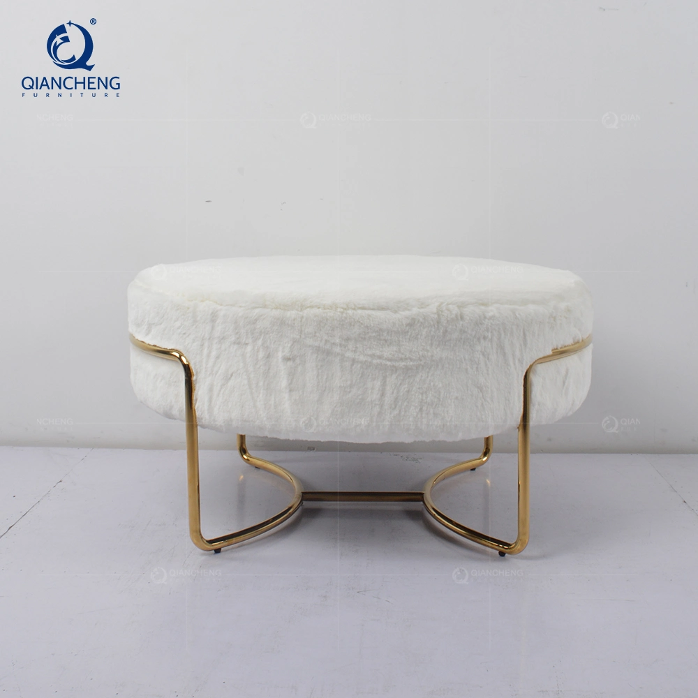 Chinese Home Furniture Factory Luxury Modern Seat Round Bench Ottoman