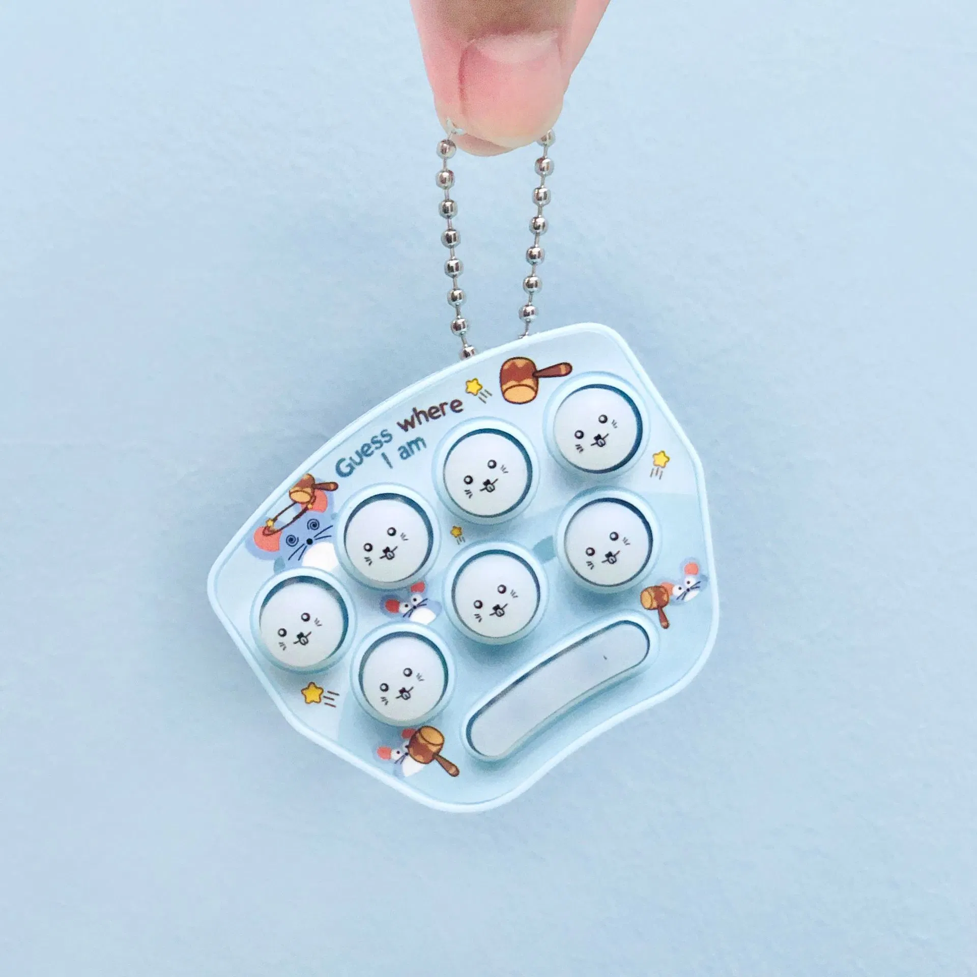 Детский милый забавный мини-ручной Whack-A-Mole игрушечный милый ключ цепочка Игровая консоль