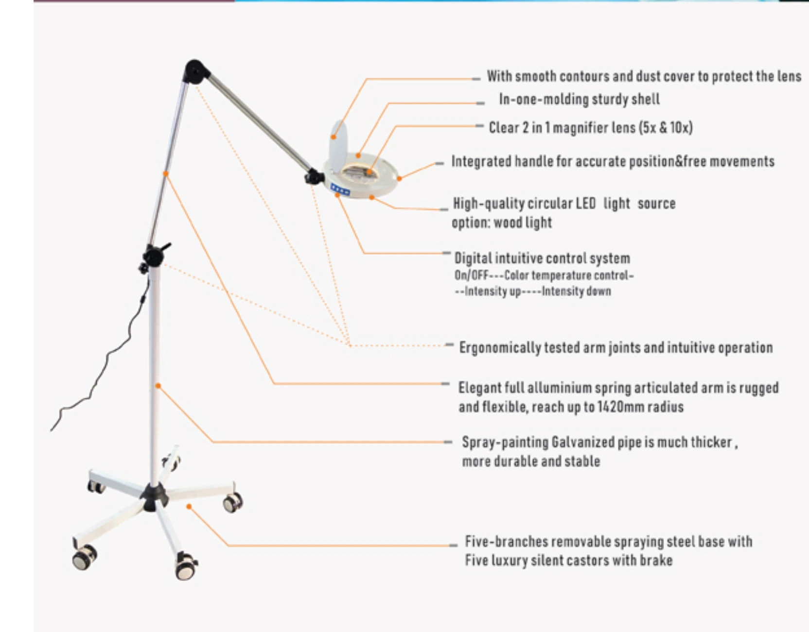 Hochey Medical Good Quality Ceiling LED Surgical Shadowless Lamp for Hospital Examination