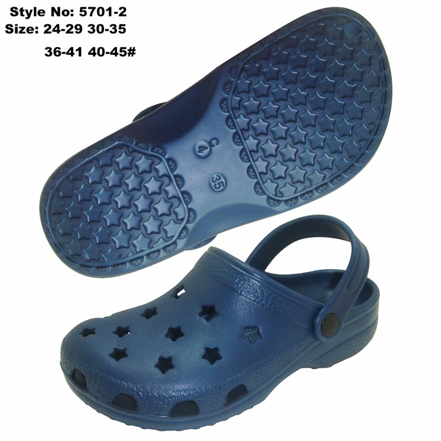 Single Color EVA Unisex Clogs, Fashion Beach Clogs with Charms