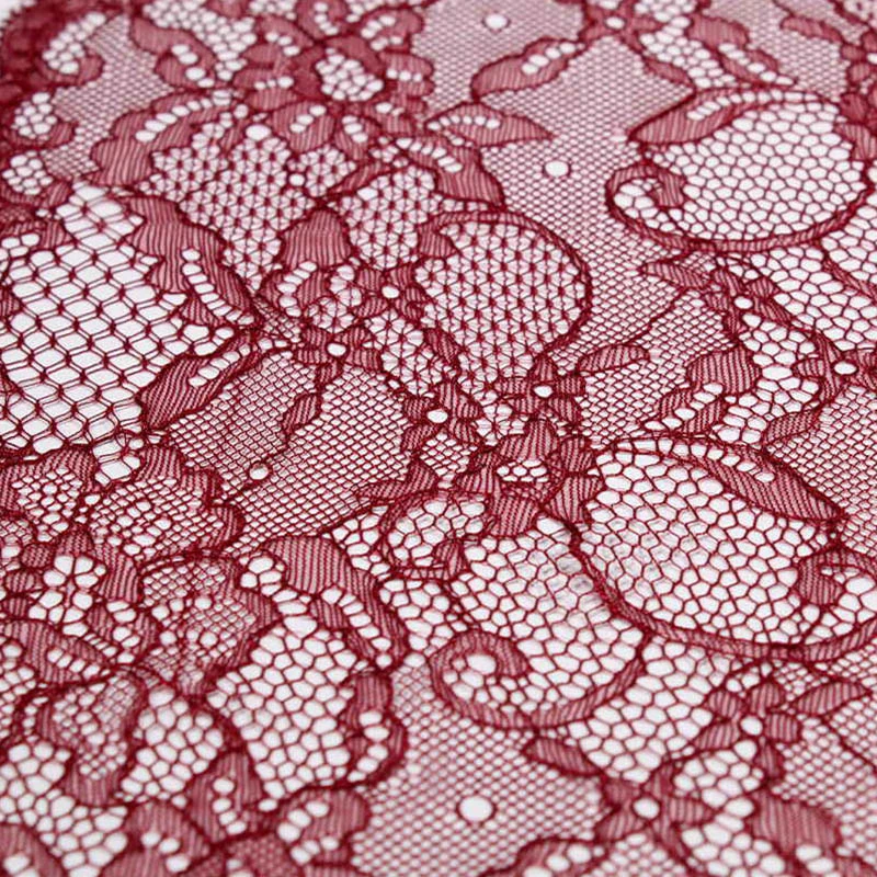 Fashion Stretch Fabric Lace for Shiny Underwear Lingerie Elastic Dubai Dress Nylon Lace Fabric