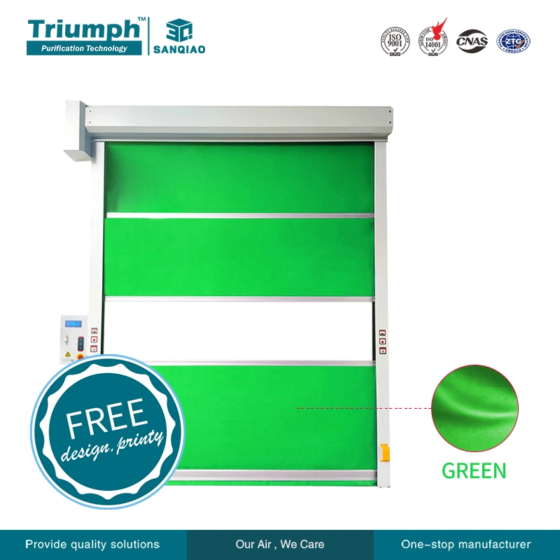 High Speed Roller Shutter Doors Stainless Steel Frame PVC Fast Door