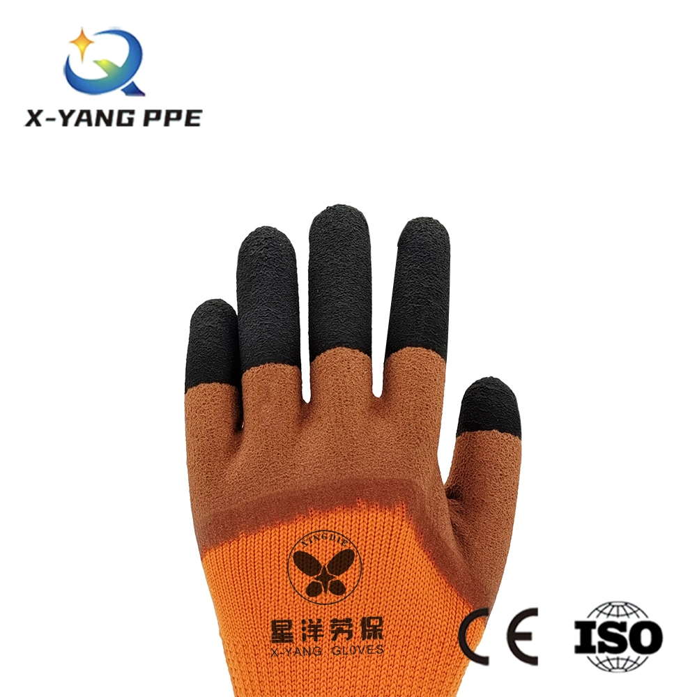 7g Looped Terry Napping Latex Foam 3/4 Half Coated Finger Reinforce Labor Protection Work Working Industrial Construction Gloves