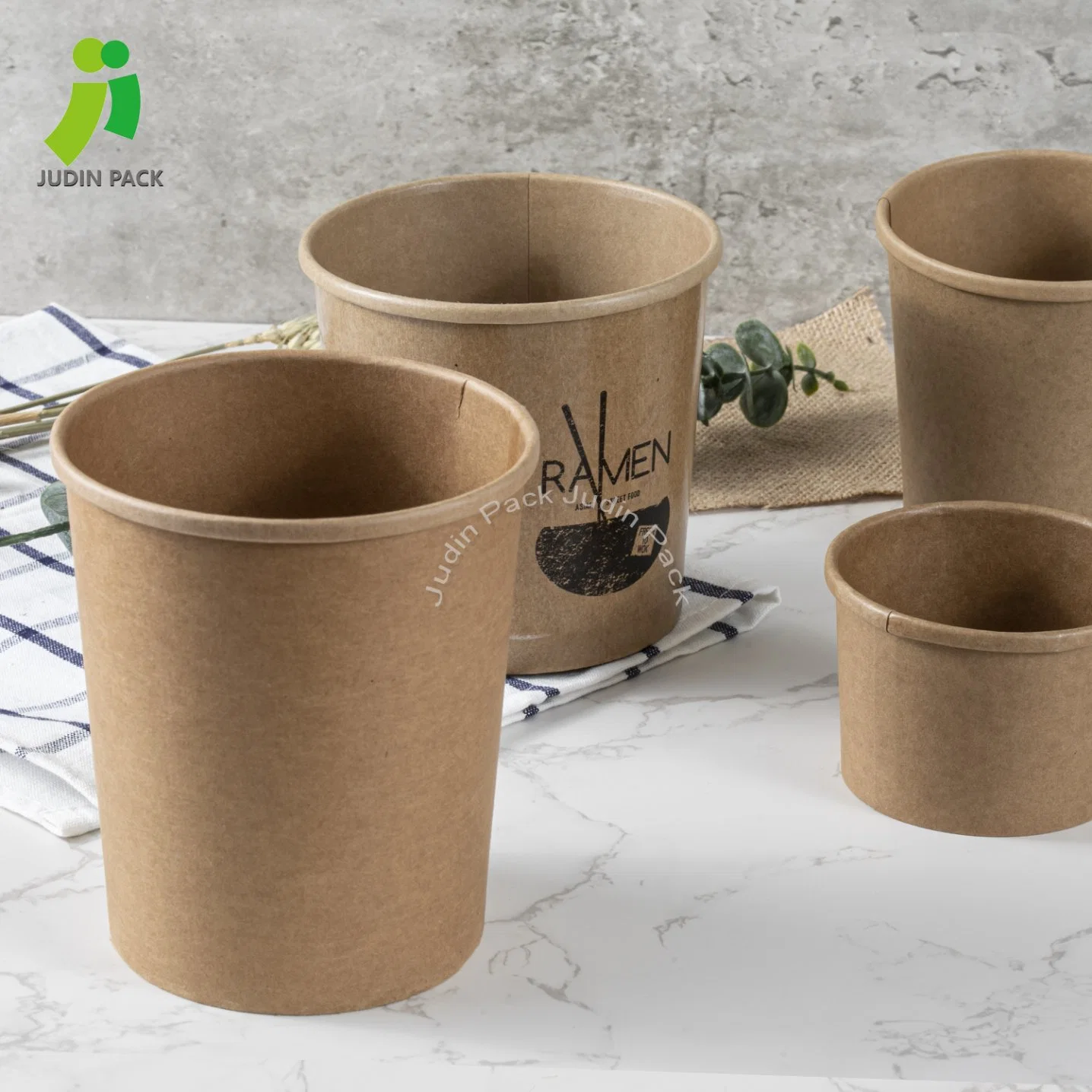 1300ml Salad Bowl Are Made of Thick, Sturdy and Reliable Double Poly-Coated Paperboard