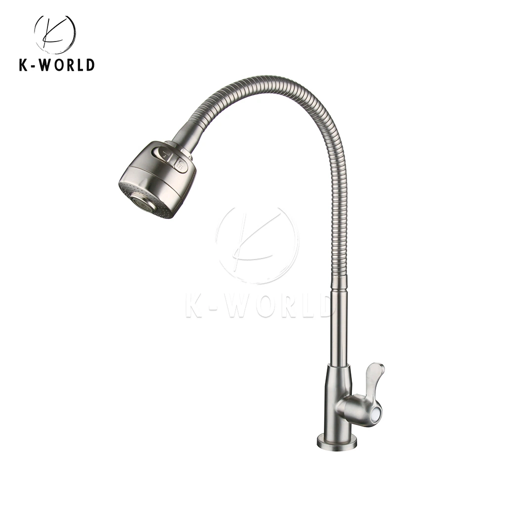 K-M de la Serie Mundial de la Corte de diamante toca grifo grifo de cocina industrial de alta calidad de fabricación China de una sola palanca giratoria 360 grados, grifo de cocina