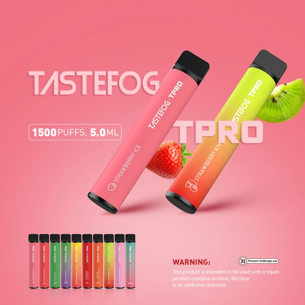 الجملة Tastefog TPRO التسوق بالجملة بار XXL الدخان Vape الموزعون القلم الإلكتروني أفضل 1500 نفخة