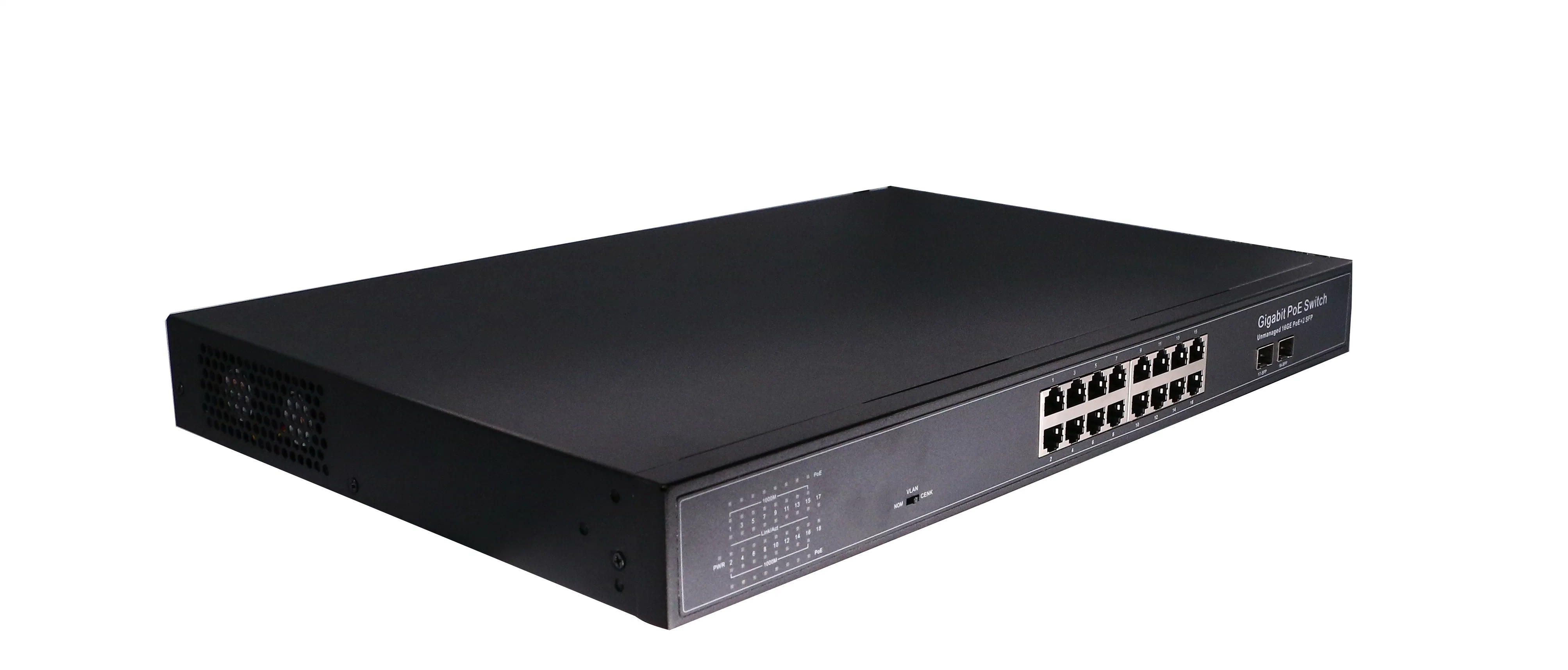 16+2 Giga SFP Poe Switch Power Supply and Data Transmit for HDMI Extender (TS1816GI)