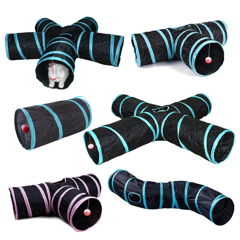 Cat Tunnel Rainbow Roller Dragon Drill Tunnel Collapsible Combination Waterproof Four Seasons Universal Pet Hi Toy