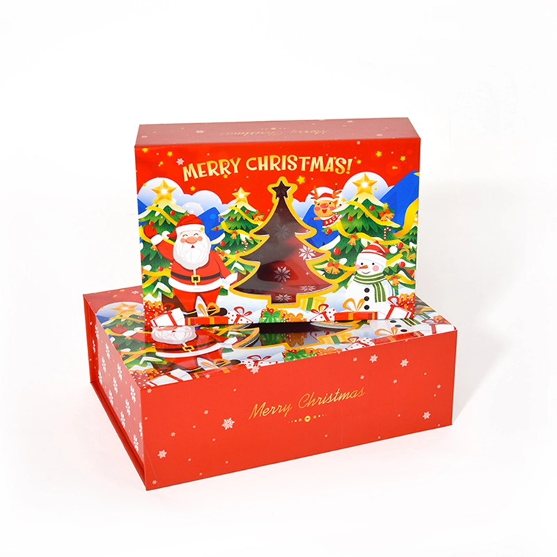 Faltung Stil magnetische Geschenk-Box für frohe Weihnachten Geschenk-Verpackung
