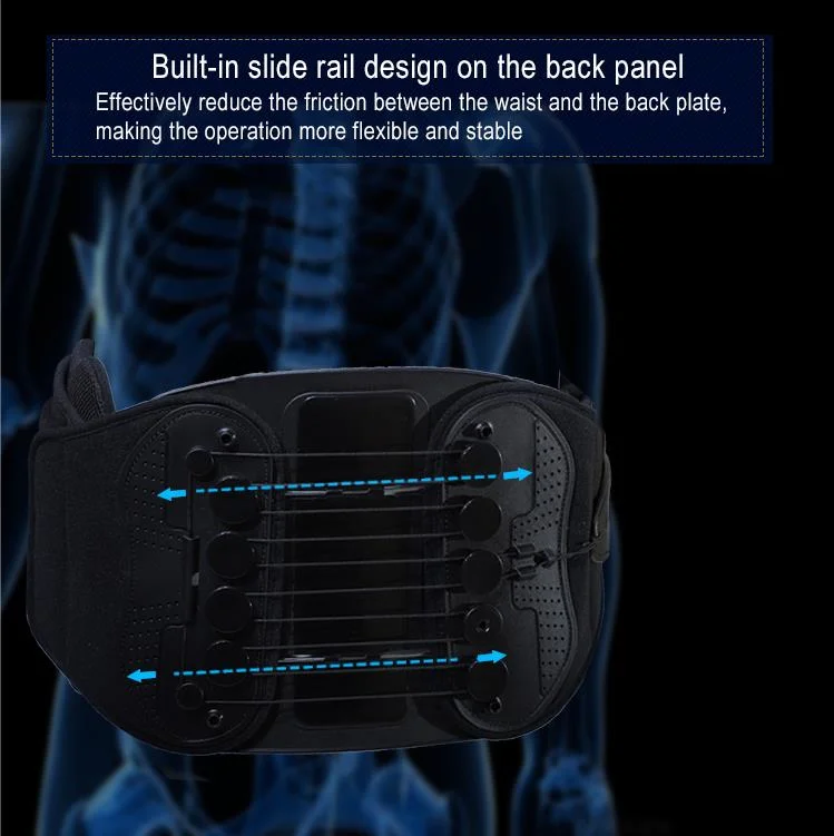 Tira ajustable aprobada por la CE Trabajo de la barra lumbar de refuerzo para aliviar el dolor de espalda Soporte de cintura con corsé