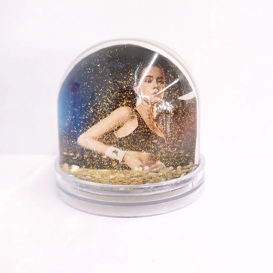 Plastic Material Snow Globe Photo Frame