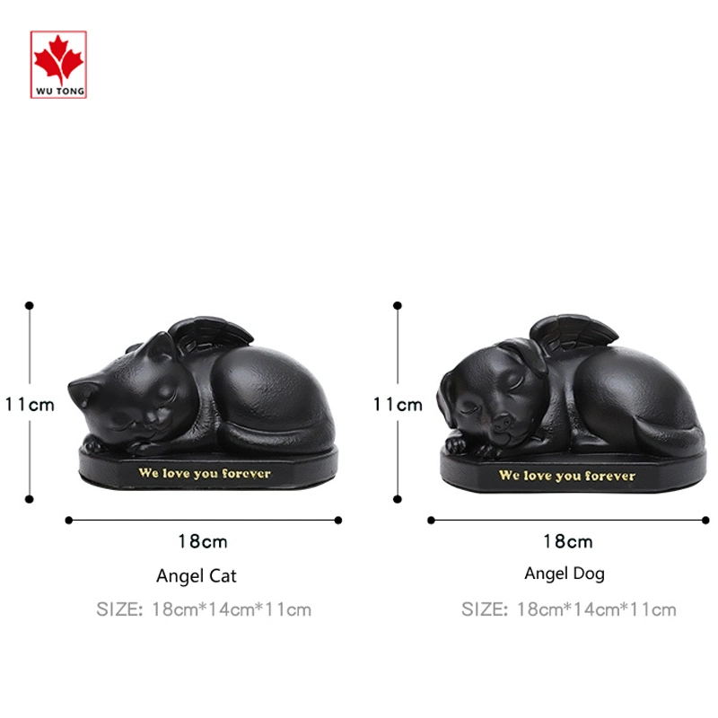 Nuevo diseño ornamentos de jardín resina Animal Pet Urns Gato pequeño Urns de perro de urna para la colección de animales Ashes