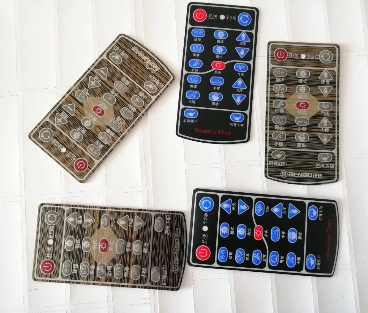 Custom Embossing Keyboard Electronic Membrane Switch Control Keypad with Digtal Printing Graphic Overlay