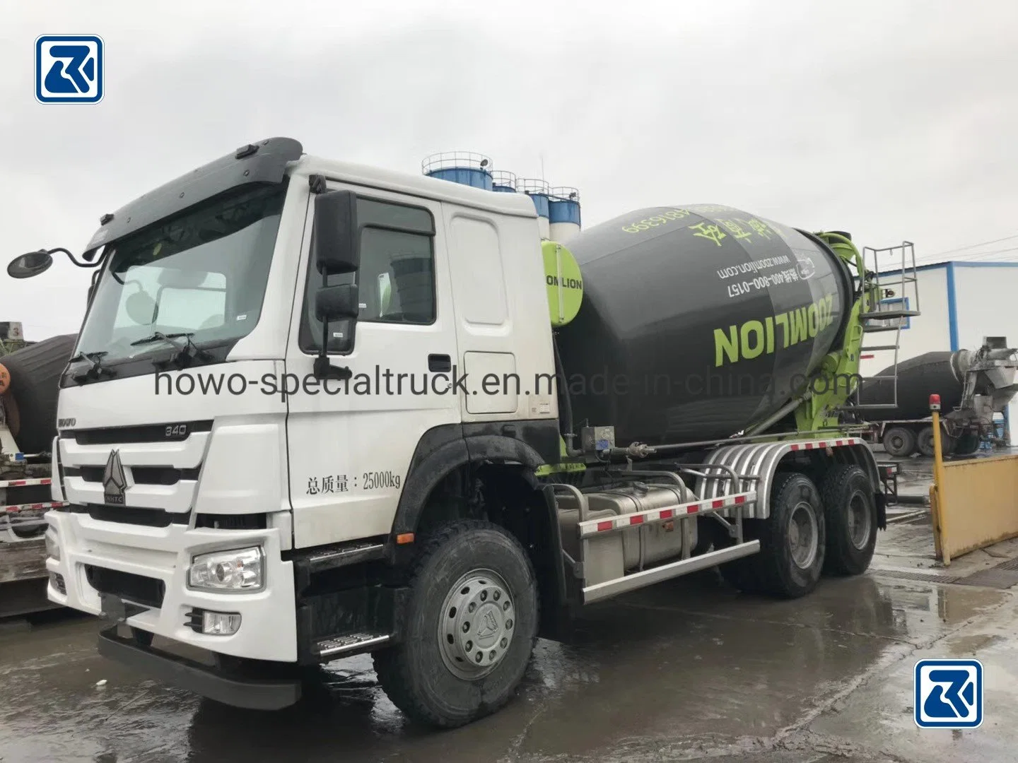 HOWO 6-12m3cbm Concrete Mixer Truck Cement Drum Tanker Construction Machinery Truck