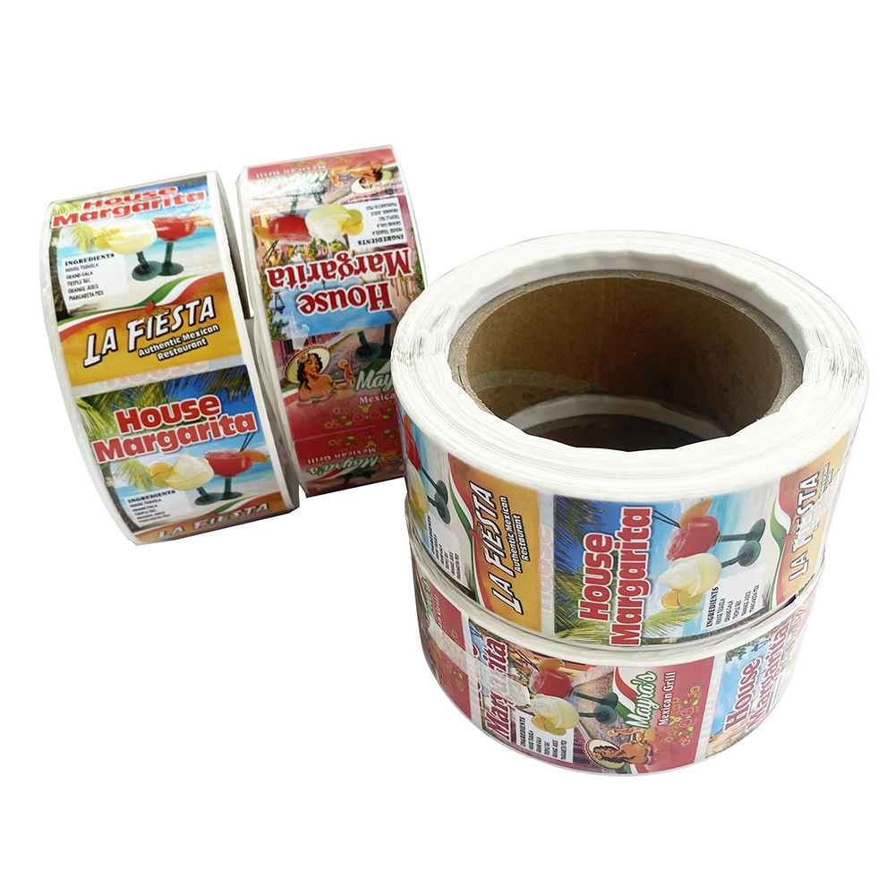 Custom Printed Roll Package Adhesive Paper Sticker for Bottle