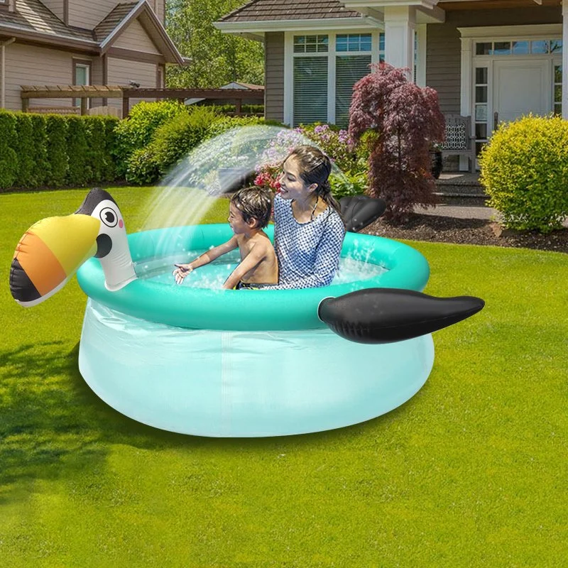 El agua jugando piscina piscina hinchable de juguete para los adultos de forma Toucan
