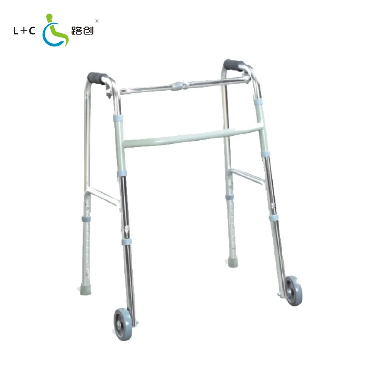 Peso ligero de aluminio Hot-Sellng bastidor caminar Walker para la tercera edad ayuda a pie