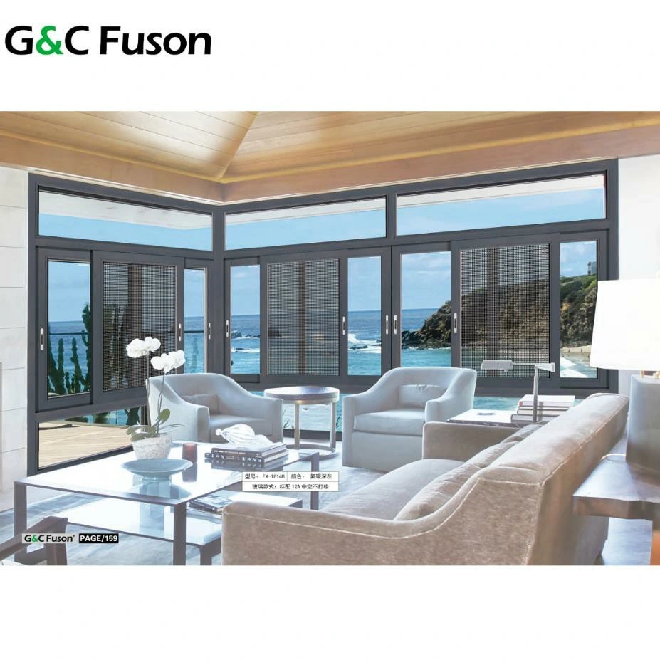 Aluminium Sliding Window Combine Screen Window and Double Glass