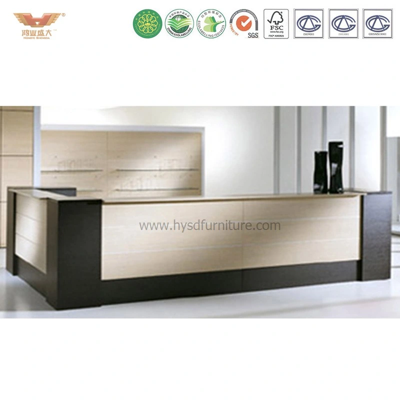 Modern Customized White Office Wood Standing Reception Desk (R11)