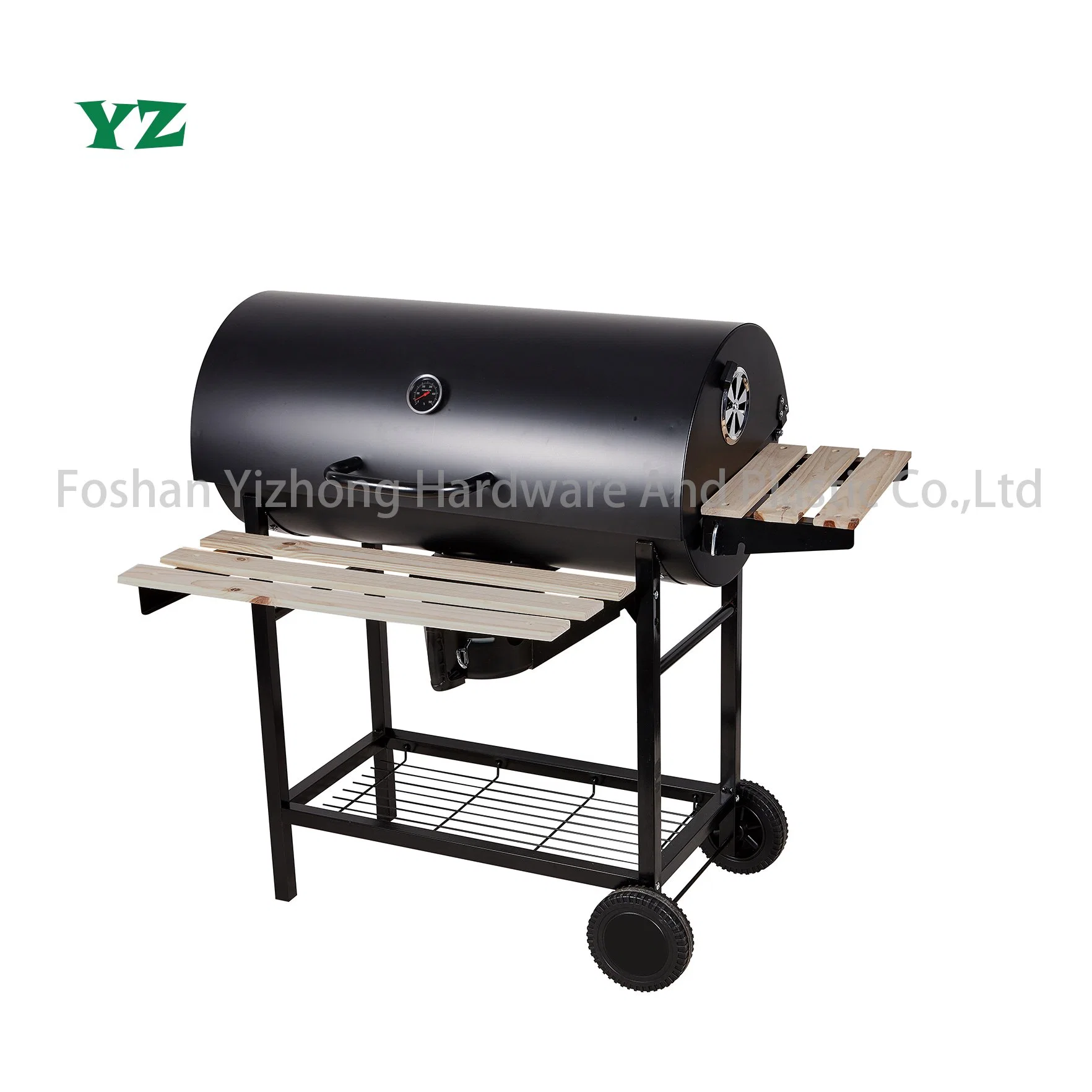 Table en bois Barbecue à charbon de bois portable pour l'extérieur dans la cour arrière