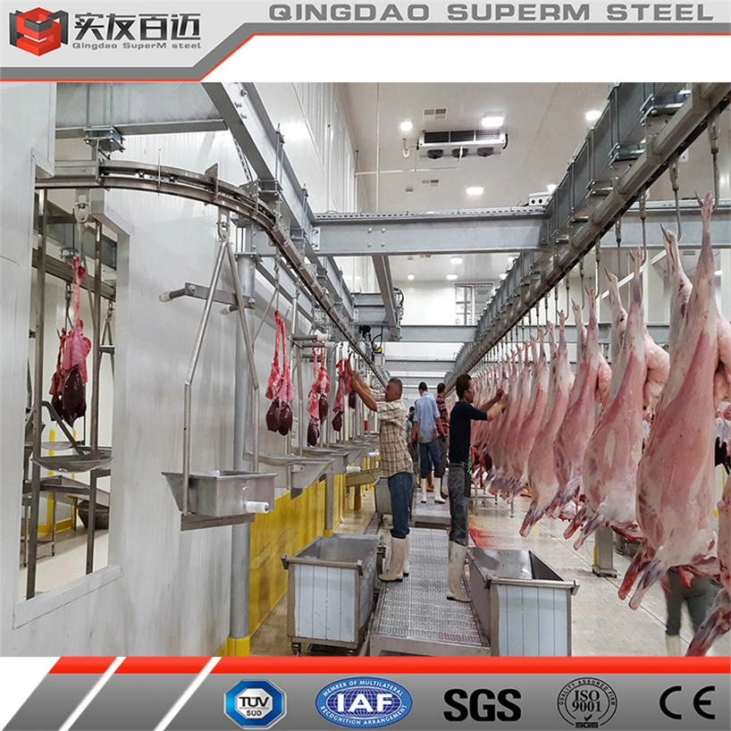 Halal Cattle/Sheep/Goat Slaughter House Building Religious Abattoir Slaughtering Equipment Line Installation Construction for Sale