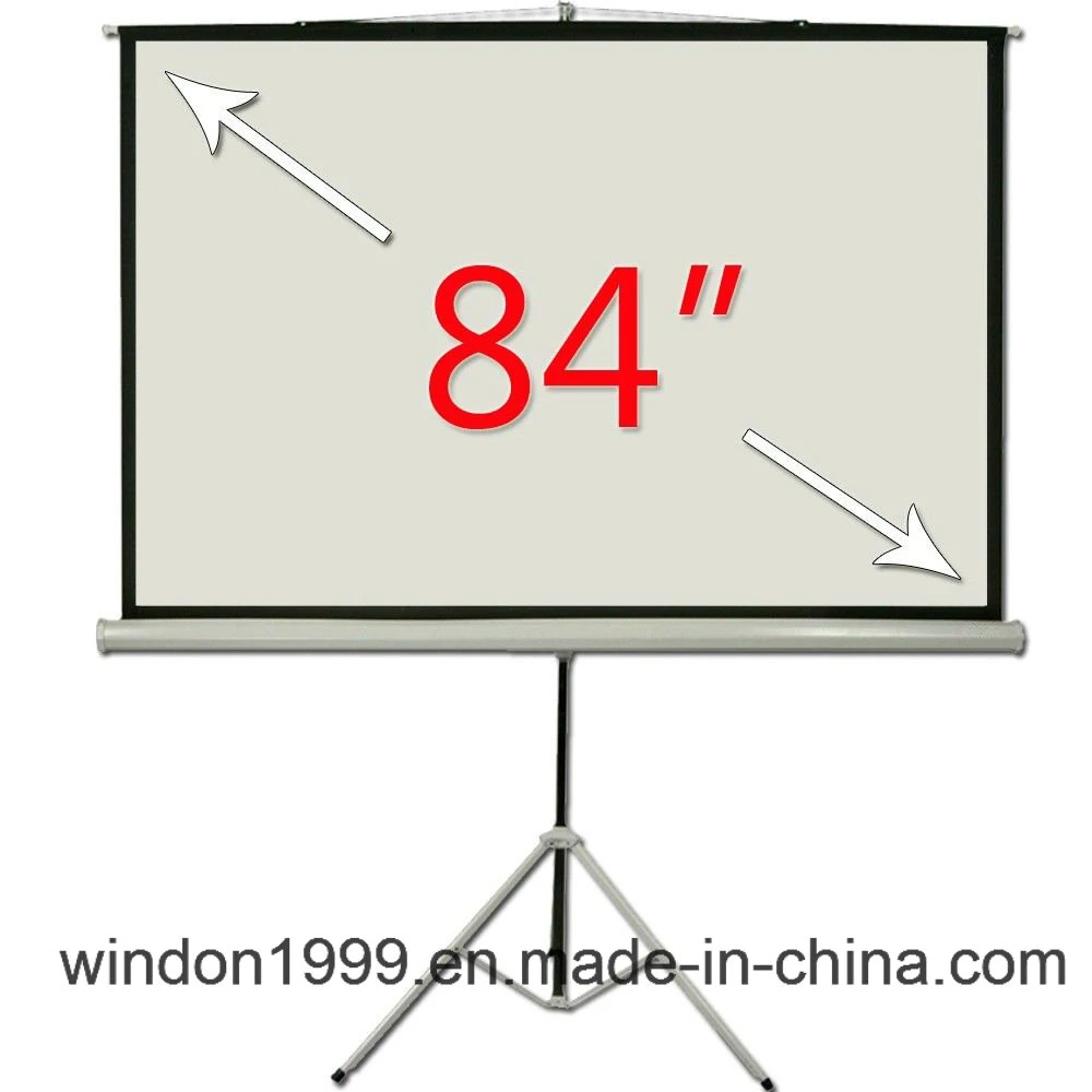 4: 3 84" Portable Tripod Projector Pull up Projection Screen with Cheap Price