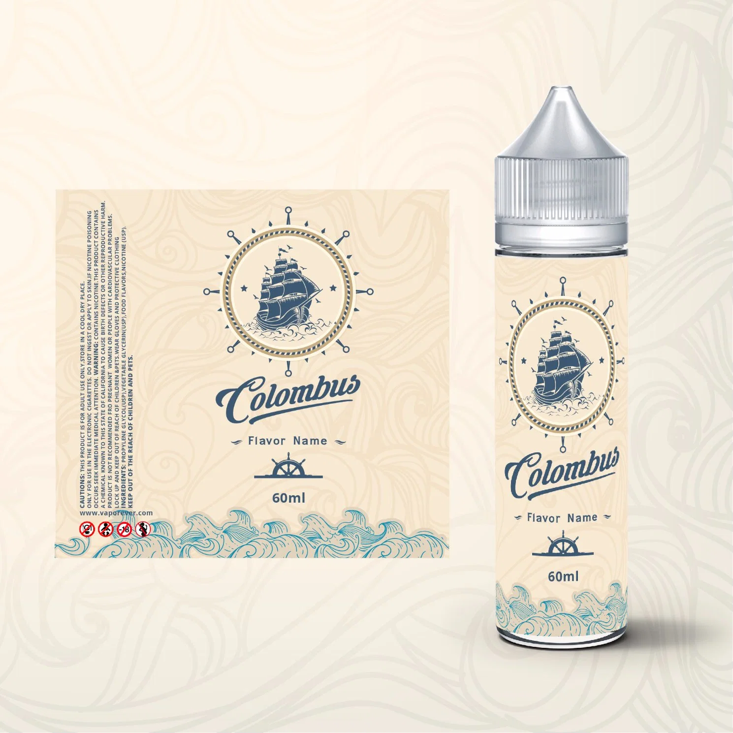 Crème glacée à la vanille \Moose Cream Inde Pakistan Sri Lanka Maldives sel synthétique NIC Coffee E-Liquid, certifié laboratoire, est disponible en bouteilles inviolables et résistantes aux enfants