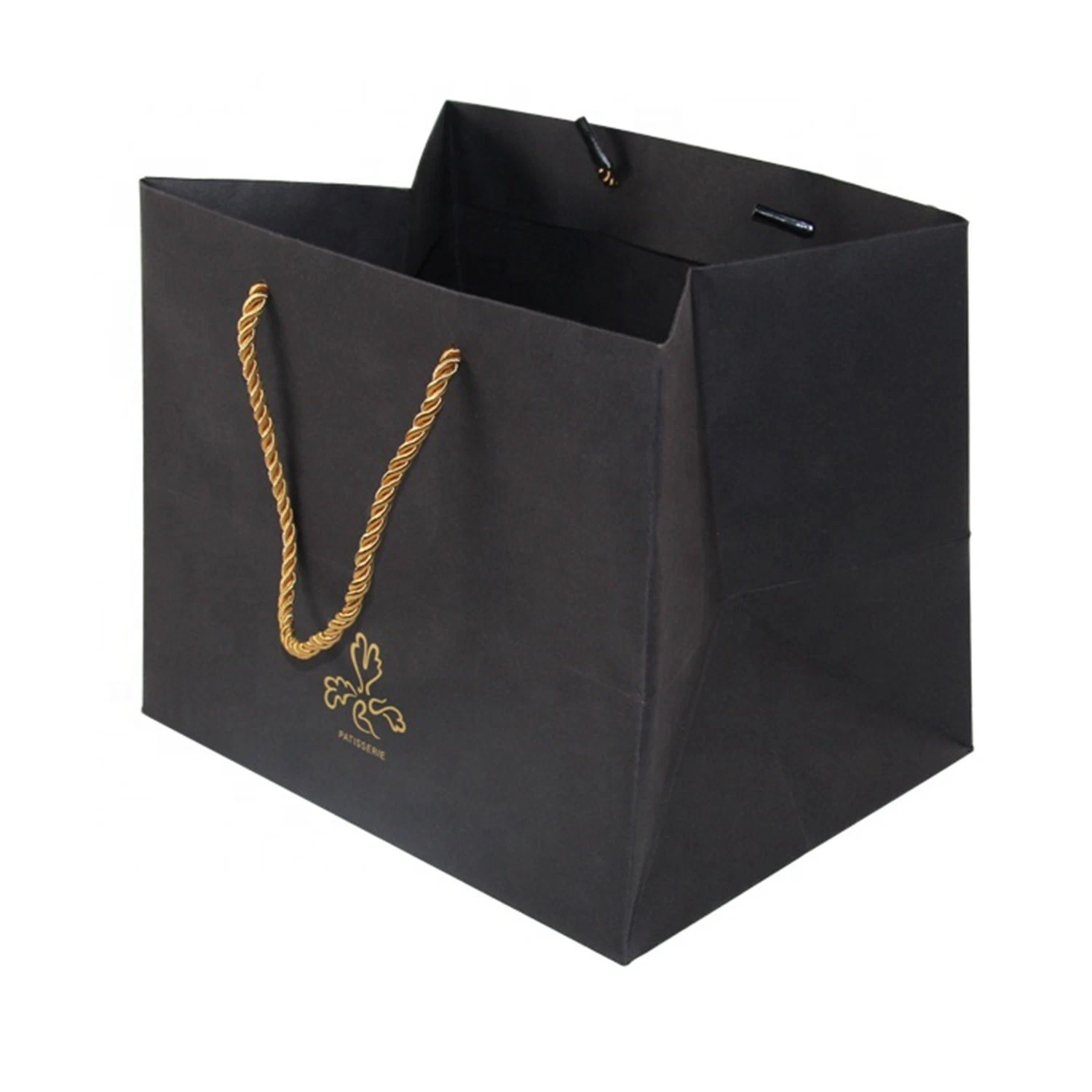 High-End Special Hot Stamp Custom Logo Paper Gift Bag, Takeaway Bag with Cotton Rope Handle