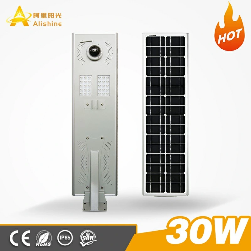 New Design with WiFi Camera All in One Integrated Solar Street Light 30W-100W